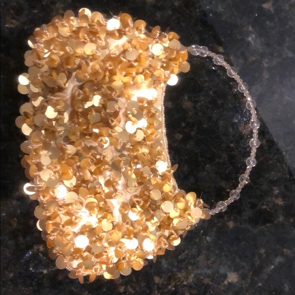Gold beaded evening bag - Picture 6 of 8